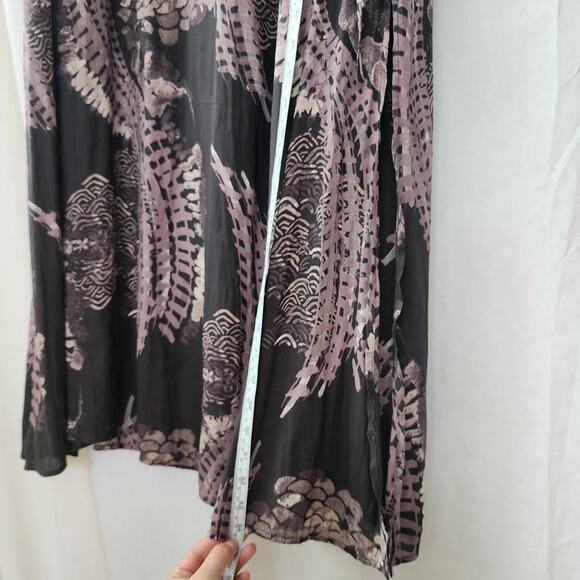 Free People Maxi Dress Raven Out Of The Woods Combo Gray Purple Dress S Boho - Picture 10 of 12
